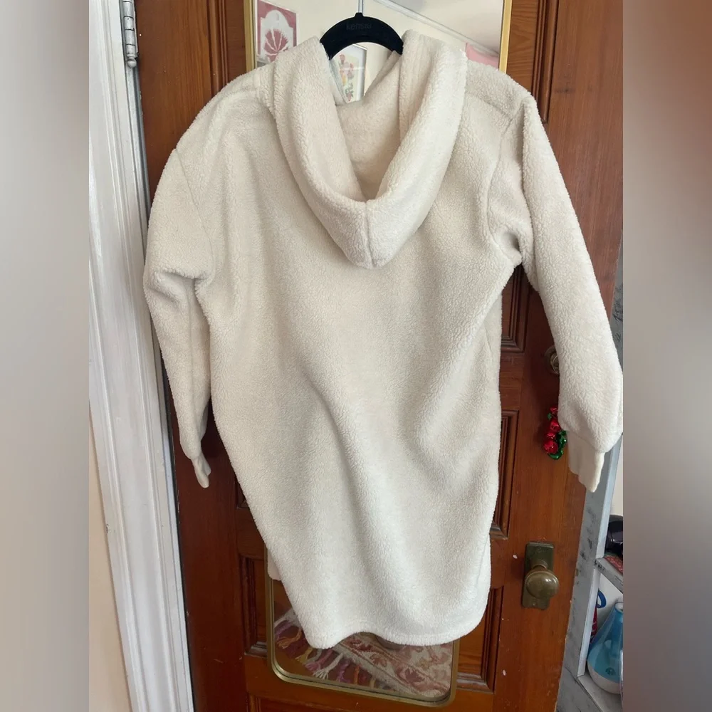 BP White Cozy Sherpa Long Hoodie XL - Picture 4 of 6